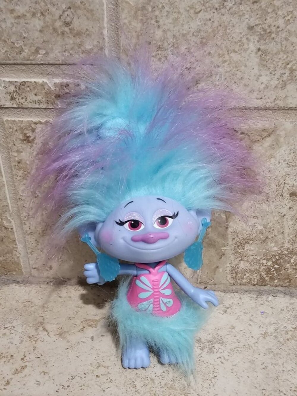 DreamWorks Unisex Small Trolls Suki Purple Hair Figure Archival Statement Rave - Picture 2 of 5
